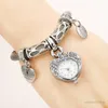 Relógios casuais do vestido casual Women Love Fashion Quartz Watch Ladies Bracelet Heart Wristwatch Lady relógio Relógio feminino