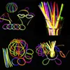 Jouet rave LED 10 pcs Glow Sticks Colorful Light Stick Party Party Fluorescent Collier Bracelet Événement néon Mariage Concert Halloween Decoration 240410