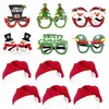 Juldekorationer Glasögon Set Vuxen Barn Juldag Hatt Pannband Klapp Ringarmband Holiday Party Atmosphere Supplies