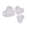 1PCS Clear Plastic 3D Bomba do kąpieli kształt serca DIY BOBB BOBB BOBB FOLM na Boże Narodzenie drzewa dekoracje akcesoria