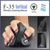 Mice F35 Wireless 2.4GHz Rechargeable Vertical Mice 6 Buttons 2400 DPI Adjustable Ergonomic Optical Gaming Computer Mouse