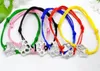 50pcslot Lucky String Paw Print Charms Lucky Red Cord justerbar armband DIY SMYCKE NEW Gift2547175