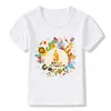 T-shirty 1-9 Kids Cartoon Animals Party Numer urodzin