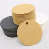 Round Kraft Paper Tags Luggage Note Wedding Invitations Cards Blank Price Hang Tag 5cm 100pcs/lot