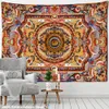 Mandala tapis motif tapissery mur suspendu boho esthétique salle tapiz hippie art décor tissu tissu