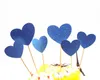 6st/Lot Creative Love Heart Cake Flag Topper Single Stick Flags Multi Colors For Wedding Birthday Party Cake Baking Supplies