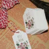 BEST MOM creative painting bookmark tag Mother's Day Paper Gift Tags,Paper Hang Tags 4x7cm hang tag 50pcs with 10meters ropes