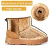 Winter Kids Snow Boots Classic Children Plush Warm Shoes Baby Girls Soft Non-slip Ankle Flats Shoes Infant Toddler Short Boots