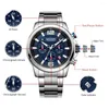 Montre-bracelets Megir Business Luxury Montres Men Top Brand Brand en acier inoxydable Afficier Luminal Sports Chronograph Quartz Wristwatch Male 2156