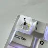 Keyboards Naughty Cat Design Resin Keycaps For Cherry Mx Gateron Kailh Box TTC Switch Mechanical Gaming Keyboard Backlight Key Cap