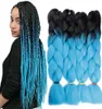 Ombre syntetiskt flätning hårvirkettolder senegalaste hårförlängningar skönhet färg kanekalon flätning hår jumbo 9816223