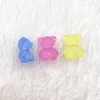 New 10 Acrylic Matte Bear Rainbow Hug Bear DIY Beaded Ring Bracelet Homemade Gift