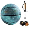 Ball de basket-ball réfléchissant holographique Constellations Lumineux Night Light Ball Basketball Balle de basket brillante avec broche de sac