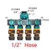 1/2 3/4 Inch Hose 2/4-Way Garden Tap Water Splitter Garden Hose Quick Connector Y-Type Watering Distributor For Outdoor Faucet