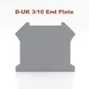 5/10pcs D-UK3/10 Terminaller Uç Plaka Din Demiryolu Vidalı Tip Terminal Blokları UK-3N UK-5N UK-UK-6N UK-10N BAFFLE Ayırıcı Ara Kapak