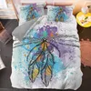 Psychédélique Bohemian Dreamcatcher Set Single King Queen Size Coup de couette avec taie d'oreiller 2/3 pcs