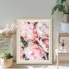 Momoarart Diamond Painting Peony Needlework Diamond ricamo a croce kit per punizione a mosaico per trapano quadrato decorazione per la casa quadrata