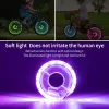LED Bicycle Wheel Light Bike Tail Front Tail Hub Fala uma lâmpada com 7 cores 18 modos