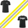 Elike yaz sporu hızlı kuruyan tişört özel logo nakış kısa kollu nefes alabilen yuvarlak boyun üstleri baskı erkek kadın giyim