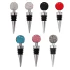 1Pc Zinc Alloy Wine Bottle Stoppers Crystal Bling Bottle Cap Plug Sealer for Gift Red Wine Whiskey Champagne Beverage Bar Tools