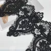 Delicata 1ardle Black Black Cording Fabric Flower Venise Venezia Maglie Flice APPLICAGGIO APPLICAGGIO per il matrimonio Diceva 24 cm di larghezza