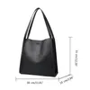 PU Tote Bag Large Capacity Trendy Shoulder for Girl Women Versatile Lady Purse Solid Color Shopping Handbag 240410
