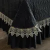 Luxury Soft Quilted Velvet Bedspread Black Color Plush Coverlet Bed Cover with 2/4 Matching Pillow Shams