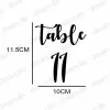 Signe de table en vinyle décalage de mariage Numéro d'autocollants décoratifs DIY Botter Bottle Board Miror Mincule mural décalage intérieur décoration