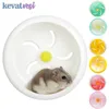 Rueda de hámster Silent Silent Pet Smithing Wheel Plastic Disc Toy para hámster Cage Small Pet Sports Wheel Pet Accessorios