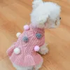 Winterhond kat trui rok gebreide kleding zachte warme bal hondenkleding voor honden katten jas voor kleine Yorkie chihuahua huisdierkleding