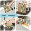 Super absorberende keukengerechtdoeken Nitaanvalsolie Microfiber Boho Mandala Patroon Dish Doeken Rags Huishoudelijk SCOURING PAD 6 PACK