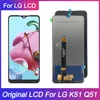 Exibir LCD para LG K51 Exibir tela de substituição da tela de toque para LG Q51 Partes originais com quadro