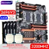 Moederborden atermiter dual x99 moederbord met LGA 20113 xeon e5 2696 v3*2 met 4pcs x 16 gb = 64 GB DDR4 3200MHz server geheugen combo kit