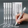 White Marker Pen Set Alcohol Paint Oily Waterproof Tire Painting Graffiti Pens Permanent Gel Pen for Fabric Wood Leather Marker