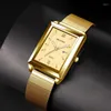 Polshorloges dames luxe dames armband horloges topmerk mode Gold Silver Ladies Quartz Watch Steel Female polshorloge Reloj Hombre