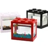 Créatif combinables écologiques petit coquelures à poisson mini aquarium betta fishbowl bot box crawler box diy aquarium aménagement paysager