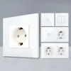 Bingoelec White Light Touch e soquete de parede com melhoria da casa do painel de vidro de cristal