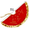 Gonna rossa per alberi di Natale di Natale Pavimento di Natale tappeto Merry Christmas Tree Decor Ornament New Year 2022 Navidad Home Decor