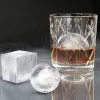 Whisky Ice Cube Maker Ball Mold Mold Brick Round Bar Accessiories Högkvalitativ svart färg Ice Mold Kitchen Tools