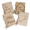 1pc Livrets de vœu de mariage inachevé His Vows Her Vows Book KeepSake Ceremony Party Decor