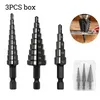 1/3pcs hss titanium drill bit 3-12 4-12 4-20 Ferramentas elétricas de perfuração Metal de alta velocidade de aço de aço de madeira cortador de cachorro conjunto de broca