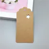 100 stcs/lot hangende kraft papieren tags handwerk kartonnen label Opmerking prijskaartjes voor cosmetica lippenstiftzakken verpakking decoratie