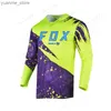Les chemises cyclables en tête de la chauve-souris en maillot de montant du vélo de montagne Camiseta Motocross Jersey Cross Enduro T-shirt Light Breathable Downhill Jersey Y240410