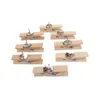 Push Pins con clip in legno 50pcs Thumbtacks Pushpins Clip di carta creativa ClodeSpins per tavola di sughero e uffici da parete fotografica