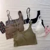 CAMESOLANS Tanks Dames sexy sport yoga ondergoed crossbody buis top camisole buitenkleding innerlijke vaste cup ademende naadloze push omhoog