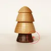 New Style Natural Wood Smoking Dry Herb Tobacco Spice Miller Pill Storage Bottle Stash Case Portable Tree Shape Seal Container Jars Desktop Decoration Wooden Tank