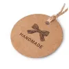 New 100pcs Handmade Round Kraft Packing Gift Tag Bow Kraft Paper Hang Tags Thank You Label Cards DIY Garment Tag Price Label