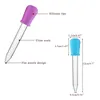 1/5/8/10pcs Silikon Plastik Pipet Damlası Besleme İlaç Sıvı Göz Kulak Pipet Damlalı Okul Laboratuvarı Deney Malzemeleri