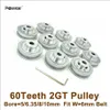 POWGE 10pcs 60 Teeth 2GT Timing Pulley Bore 5-12mm Fit Width 6mm GT2 Timing Belt 3D Printer Parts 60T 60Teeth GT2 Pulley