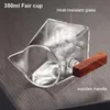 Borrey Glass Bule de vidro Fair Copo Cha Hai Hai resistente ao calor Caneca de chá de vidro com alça de madeira Gongdao Cup Cereny Cup Kettle Puer